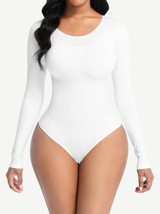 Daisy Seamless Bodysuit Long Sleeve Slim Corset Shapewear Bodysuit