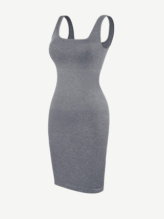 Nala Square-Neck Snatched Shapewear Dress