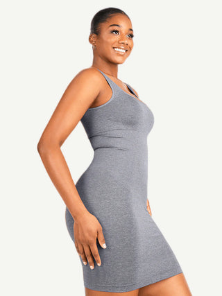 Nala Square-Neck Snatched Shapewear Dress