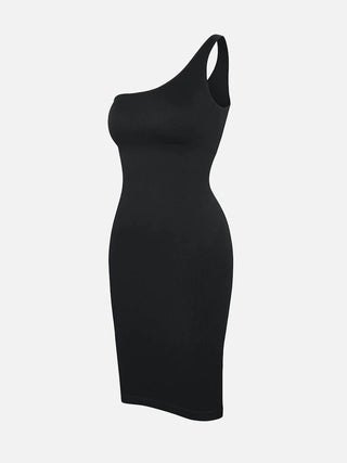 Zara One-Shoulder Waist Trimming Dress