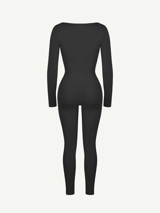 Seamless Deep V Tummy Control Waist Cinching Catsuit