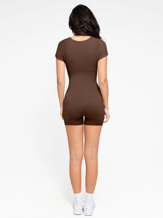 Serena Seamless Ribbed Active Shapewear Romper