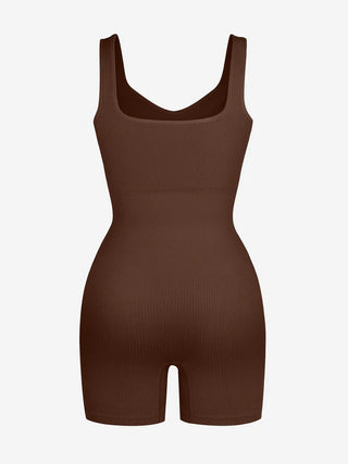 Miranda Seamless Ribbed V-Neck Athleisure Jumpsuit