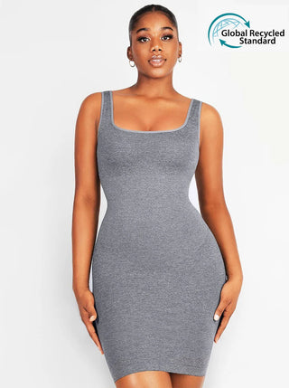 Nala Square-Neck Snatched Shapewear Dress