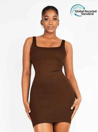 Nala Square-Neck Snatched Shapewear Dress