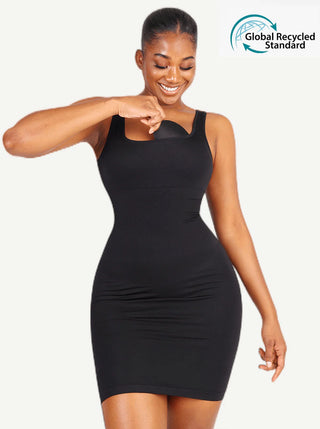 Nala Square-Neck Snatched Shapewear Dress