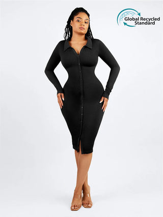 Aria Seamless Waist Trimming Zipper Dress