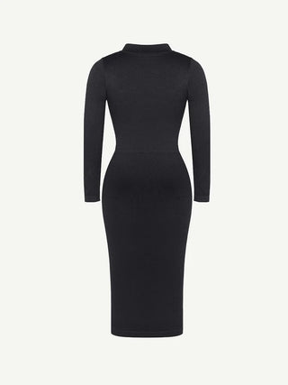 Aria Seamless Waist Trimming Zipper Dress