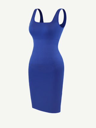 Nala Square-Neck Snatched Shapewear Dress