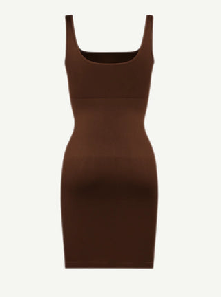 Nala Square-Neck Snatched Shapewear Dress