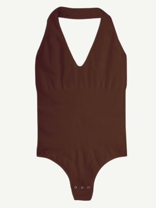 Seamless Hanging Neck Bodysuit Shapewear