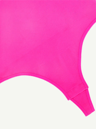 Seamless Crossover Halter Thong Bodysuit