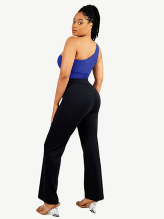 One-Shoulder Waist Sculpting Tummy Control Body Bodysuit