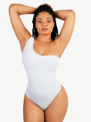 One-Shoulder Waist Sculpting Tummy Control Body Bodysuit