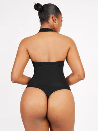 Seamless Hanging Neck Bodysuit Shapewear