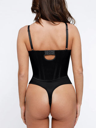 Camila Deep V-Neck Thong Shapewear Bodysuit