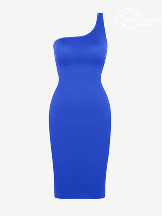 Zara One-Shoulder Waist Trimming Dress