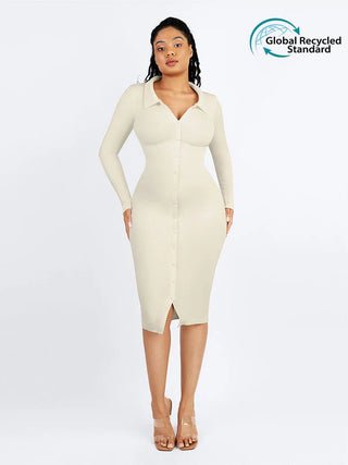 Aria Seamless Waist Trimming Zipper Dress