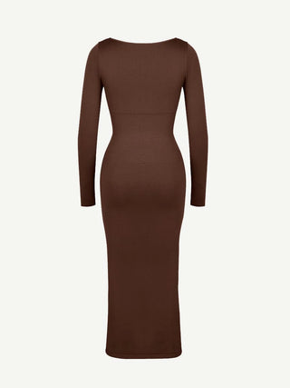 Elena Seamless High Slit Shaping Dress