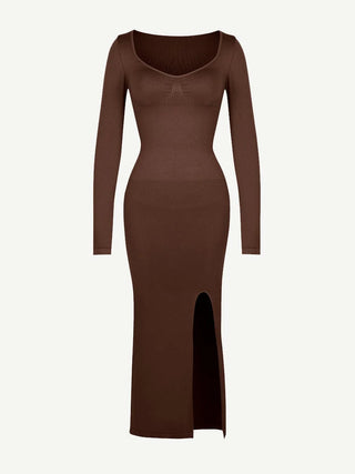 Elena Seamless High Slit Shaping Dress