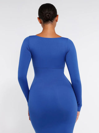 Elena Seamless High Slit Shaping Dress