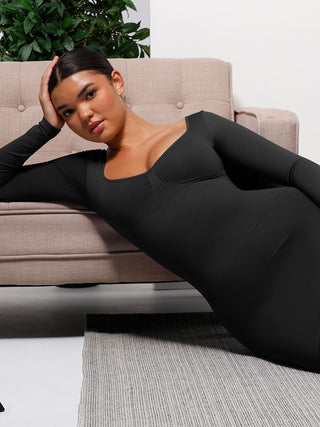 Elena Seamless High Slit Shaping Dress