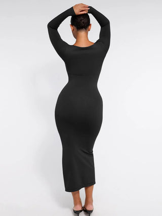 Elena Seamless High Slit Shaping Dress