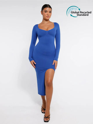 Elena Seamless High Slit Shaping Dress